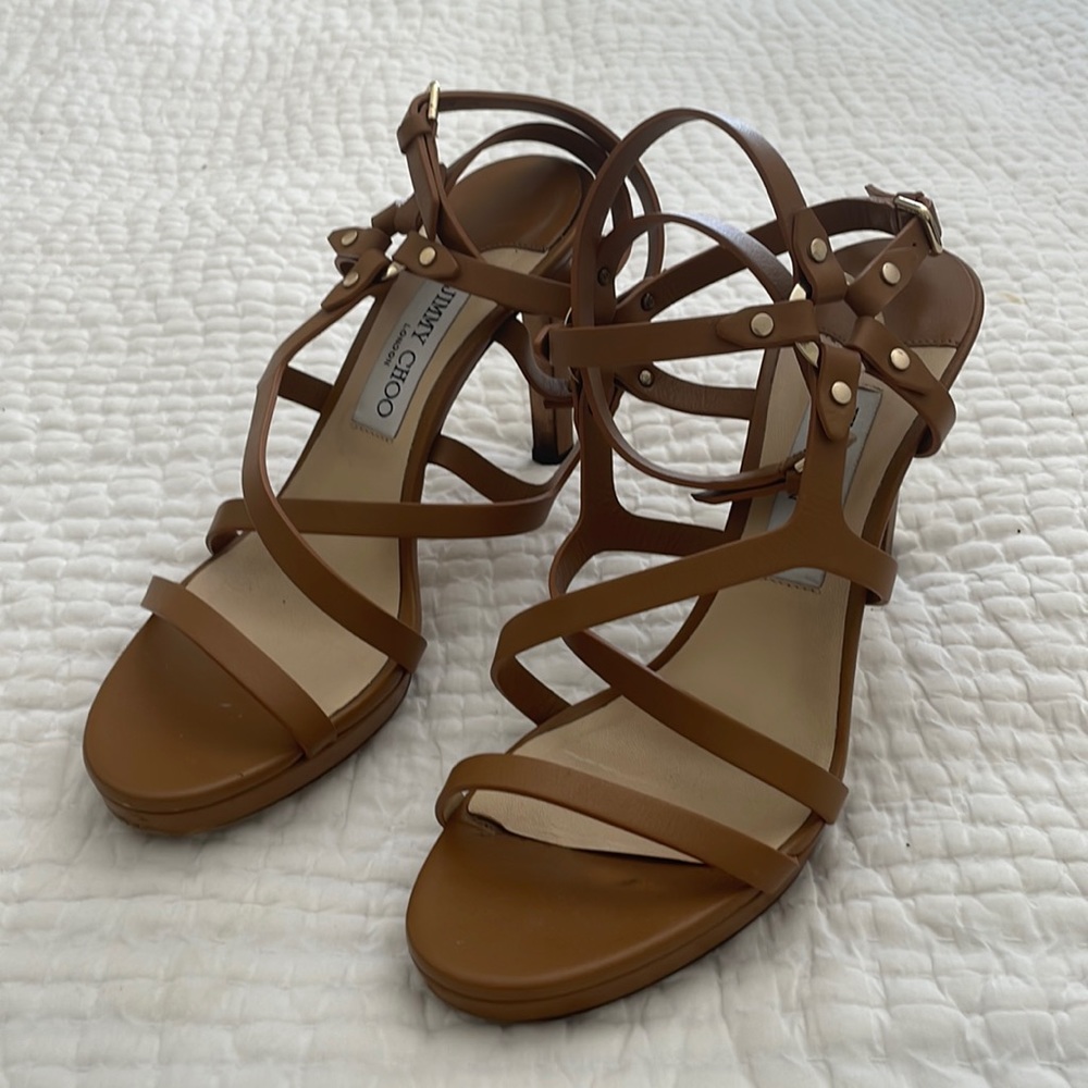 Jimmy Choo strapped sandals.
